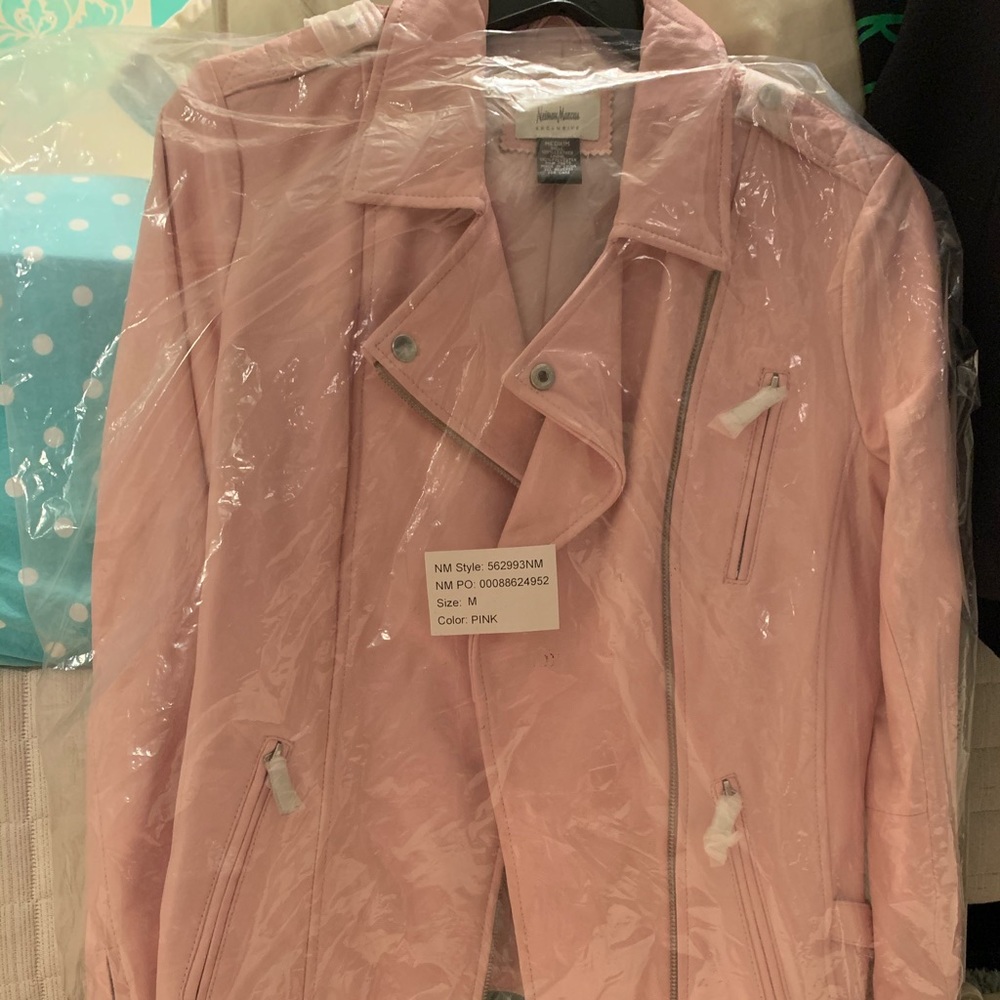 Neiman Marcus Exclusive Pink Leather Jacket